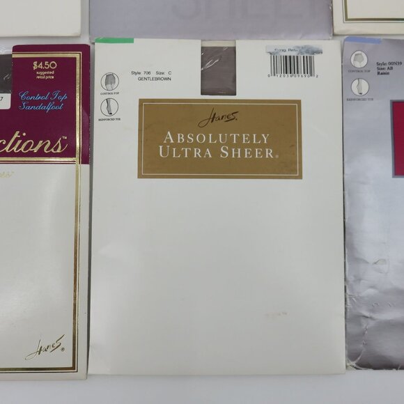 Vintage Hanes Lot of 9 Pantyhose Varied Sizes and Colors 1990s 2000s NEW Unused - Picture 16 of 16